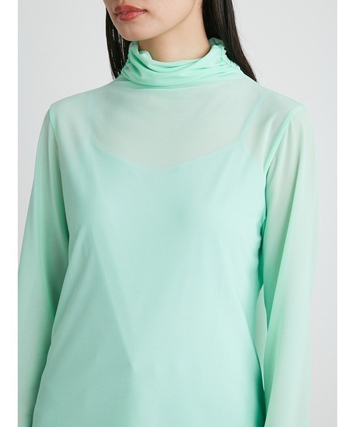 LILY BROWN(リリーブラウン)の「パッカリングルーズシアートップス(Tシャツ/カットソー・レディース・ベージュ/ブラック/ブラウン/ミント・FREE)」の22枚目の写真