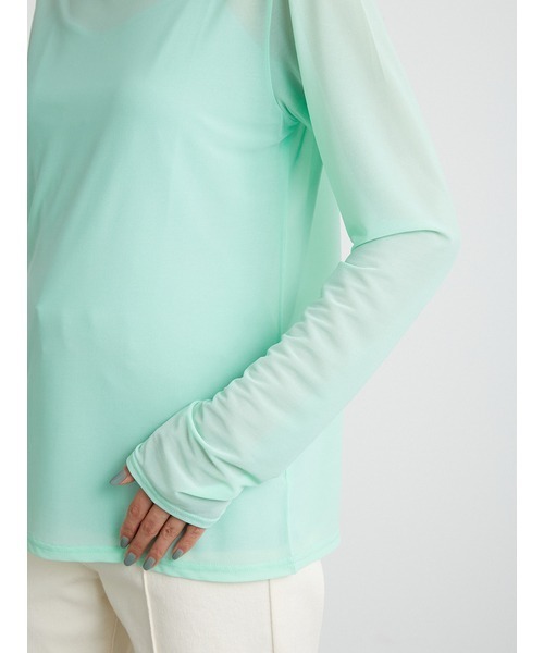 LILY BROWN(リリーブラウン)の「パッカリングルーズシアートップス(Tシャツ/カットソー・レディース・ベージュ/ブラック/ブラウン/ミント・FREE)」の14枚目の写真