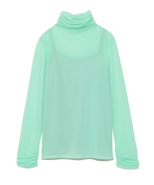 LILY BROWN(リリーブラウン)の「パッカリングルーズシアートップス(Tシャツ/カットソー・レディース・ベージュ/ブラック/ブラウン/ミント・FREE)」の16枚目の写真