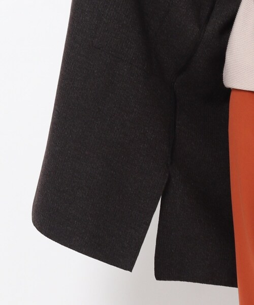 THE SHOP TK （ザ ショップ ティーケー ）の「◆ダブルフェイス圧縮シャージフーディーコート（カーディガン/ボレロ・レディース・チャコールグレー/アイボリー・12/13）」の17枚目の写真