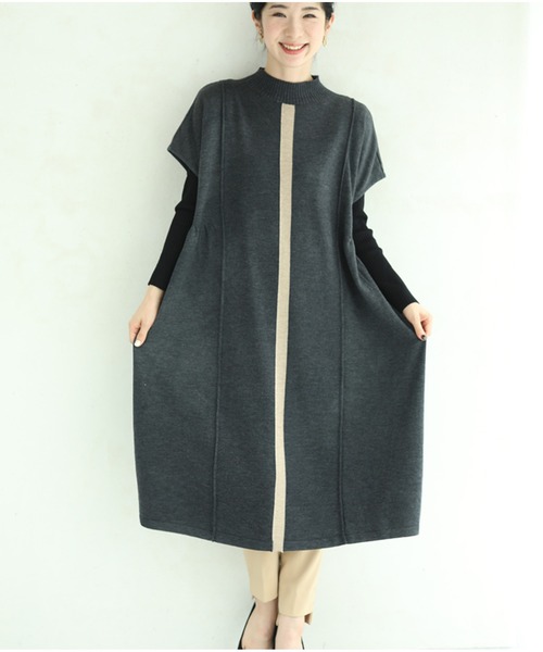 オシャレと着痩せ両立 縦ラインワンピ ニットワンピース ワンピース Cawaii カワイイ のファッション通販 Zozotown