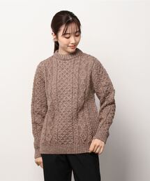 【Kerry woollen mills/ケリーウーレンミルズ】ケーブルクルーネックニットプルオーバー