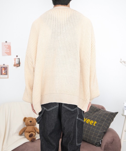 PairPair(ペアペア)の「ケーブルカーディガン(ユニセックス)(カーディガン/ボレロ・レディース・グリーン/アイボリー/キャメル・MEDIUM/LARGE)」の12枚目の写真