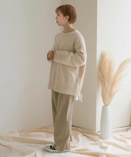 ITEMS URBANRESEARCH(アイテムズ アーバンリサーチ)の「ジャガードニットパンツ(その他パンツ・レディース・ブラウン/グリーン/モカ・FREE)」の10枚目の写真