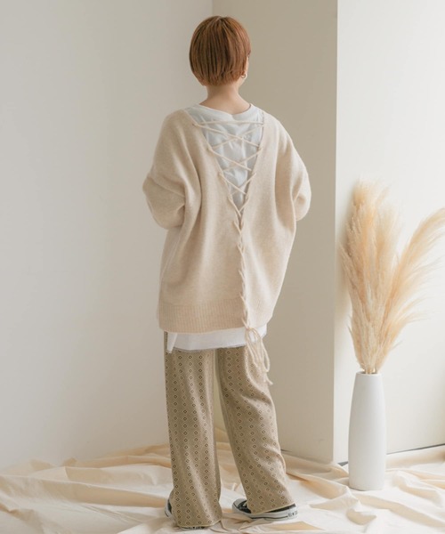 ITEMS URBANRESEARCH(アイテムズ アーバンリサーチ)の「ジャガードニットパンツ(その他パンツ・レディース・ブラウン/グリーン/モカ・FREE)」の9枚目の写真