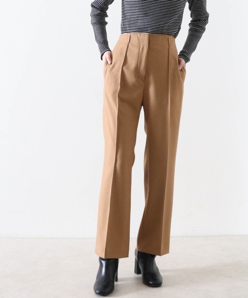 Cheek(チーク)の「【日本製】無地センターシームパンツ(その他パンツ・レディース・ブラウン/アイボリー/キャメル・SMALL/MEDIUM)」の2枚目の写真