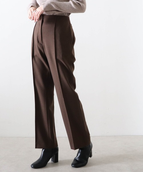 Cheek(チーク)の「【日本製】無地センターシームパンツ(その他パンツ・レディース・ブラウン/アイボリー/キャメル・SMALL/MEDIUM)」の3枚目の写真