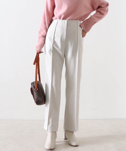 Cheek(チーク)の「【日本製】無地センターシームパンツ(その他パンツ・レディース・ブラウン/アイボリー/キャメル・SMALL/MEDIUM)」の1枚目の写真