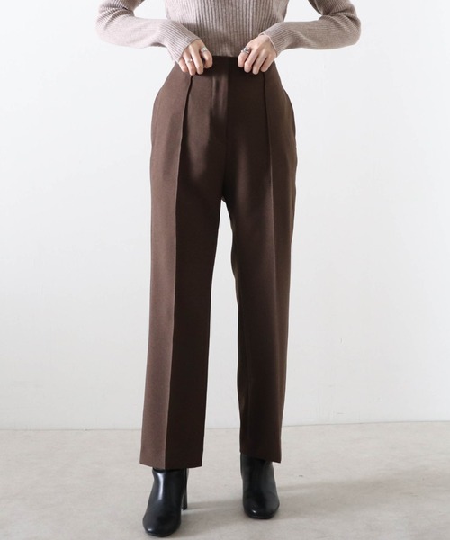 Cheek(チーク)の「【日本製】無地センターシームパンツ(その他パンツ・レディース・ブラウン/アイボリー/キャメル・SMALL/MEDIUM)」の4枚目の写真