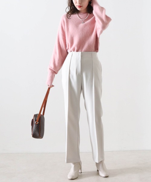 Cheek(チーク)の「【日本製】無地センターシームパンツ(その他パンツ・レディース・ブラウン/アイボリー/キャメル・SMALL/MEDIUM)」の8枚目の写真