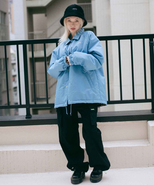 X-girl（エックスガール）の「FEATHER YARN HAT（ハット・レディース・ブルー/ブラウン/ブラック・ONE SIZE）」の4枚目の写真