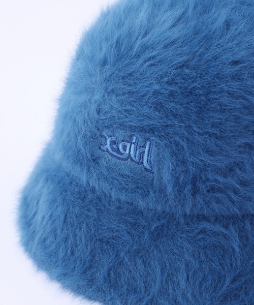 X-girl（エックスガール）の「FEATHER YARN HAT（ハット・レディース・ブルー/ブラウン/ブラック・ONE SIZE）」の8枚目の写真