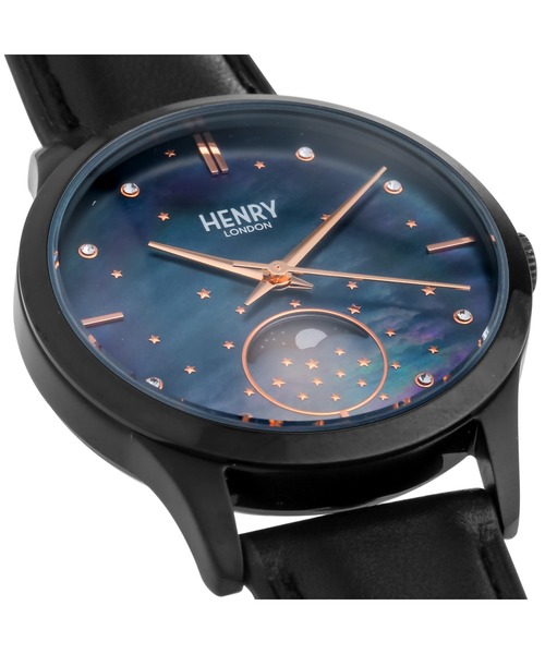 HENRY LONDON（ヘンリーロンドン）の「HENRY LONDON Moon Phase 腕時計 HL35-LS-0324 ユニセックス（アナログ腕時計・レディース・ブラック・FREE）」の2枚目の写真