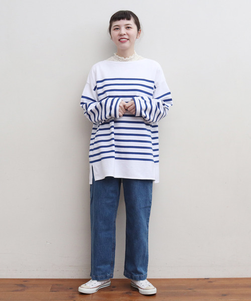 Dot&Stripes CHILD WOMAN(ドットアンドストライプス チャイルドウーマン)の「縮絨ラッセルレース メローハイネックプルオーバー(Tシャツ/カットソー・レディース・アイボリー/ブラック/グリーン・FREE)」の18枚目の写真