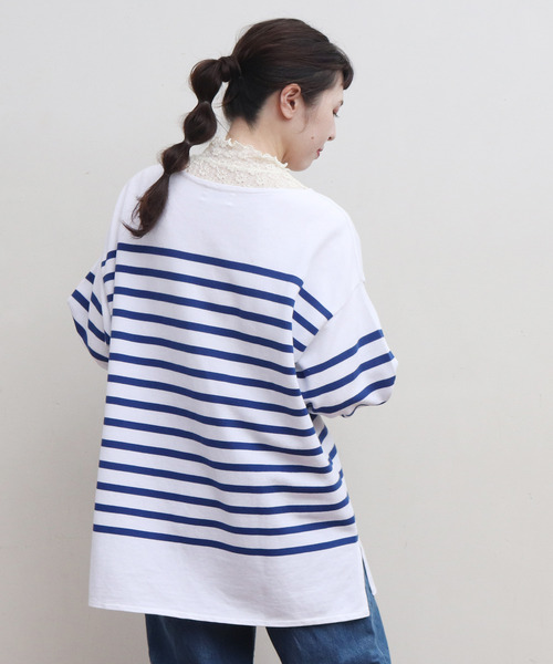 Dot&Stripes CHILD WOMAN(ドットアンドストライプス チャイルドウーマン)の「縮絨ラッセルレース メローハイネックプルオーバー(Tシャツ/カットソー・レディース・アイボリー/ブラック/グリーン・FREE)」の17枚目の写真