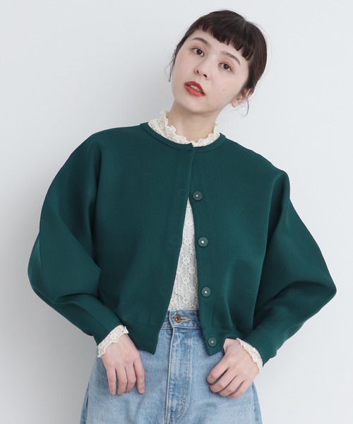 Dot&Stripes CHILD WOMAN(ドットアンドストライプス チャイルドウーマン)の「縮絨ラッセルレース メローハイネックプルオーバー(Tシャツ/カットソー・レディース・アイボリー/ブラック/グリーン・FREE)」の13枚目の写真