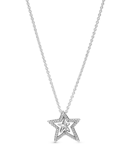 PANDORA(パンドラ)の「パヴェ アシンメトリック スター コリエ ネックレス(ネックレス・レディース・シルバー・45cm)」の3枚目の写真
