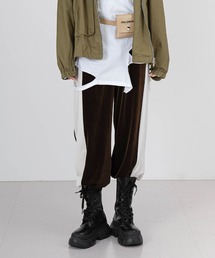 【UNISEX】ウエストゴムベロアベルベットストリングパンツ