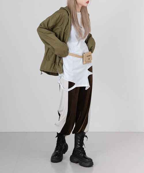 FOLLOWIN（フォロウィン）の「【UNISEX】ウエストゴムベロアベルベットストリングパンツ（その他パンツ・レディース・ブラック/ブラウン/チャコール・FREE）」の10枚目の写真