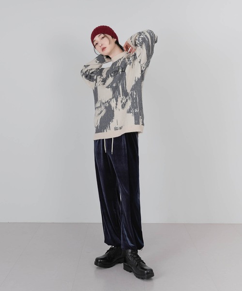 FOLLOWIN（フォロウィン）の「【UNISEX】ウエストゴムベロアベルベットストリングパンツ（その他パンツ・レディース・ブラック/ブラウン/チャコール・FREE）」の21枚目の写真