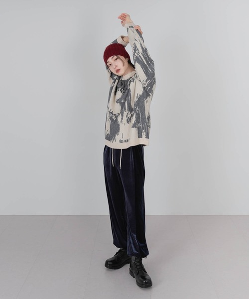 FOLLOWIN（フォロウィン）の「【UNISEX】ウエストゴムベロアベルベットストリングパンツ（その他パンツ・レディース・ブラック/ブラウン/チャコール・FREE）」の17枚目の写真