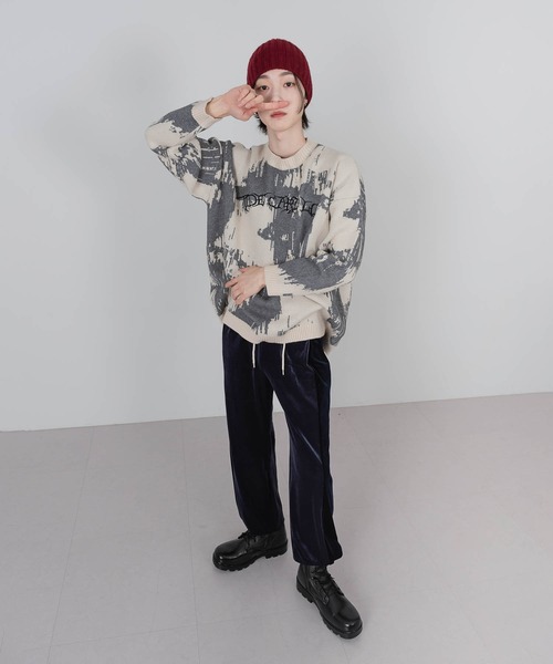 FOLLOWIN（フォロウィン）の「【UNISEX】ウエストゴムベロアベルベットストリングパンツ（その他パンツ・レディース・ブラック/ブラウン/チャコール・FREE）」の8枚目の写真