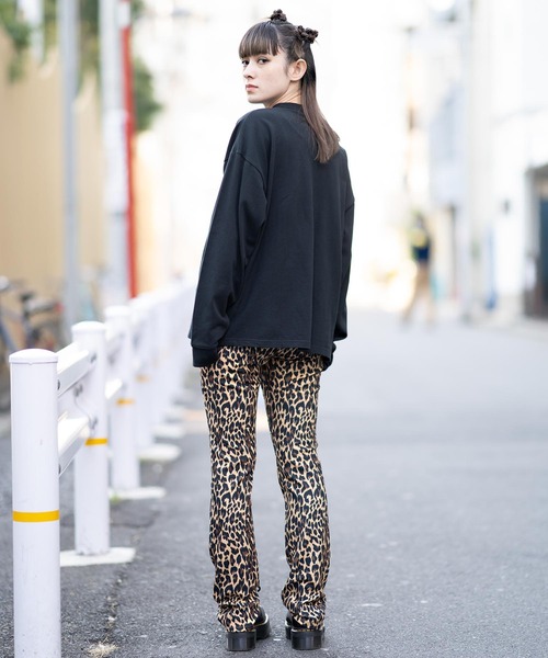 X-girl（エックスガール）の「L/S POLO SHIRT（ポロシャツ・レディース・ブラック/オフホワイト/グリーン・S/M）」の6枚目の写真