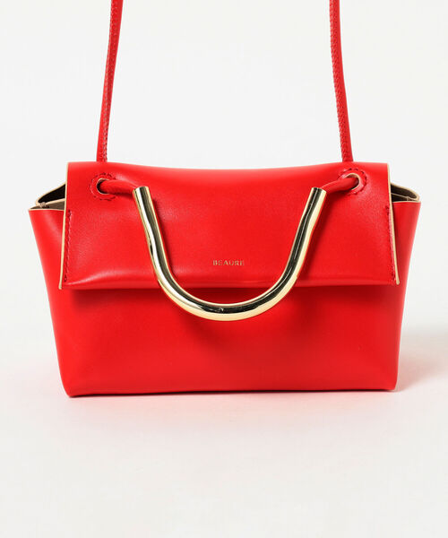 Ray BEAMS（レイビームス）の「BEAURE × Ray BEAMS / 別注 ミニ ショルダー バッグ（ショルダーバッグ・レディース・レッド/ベージュ・ONE SIZE）」の15枚目の写真