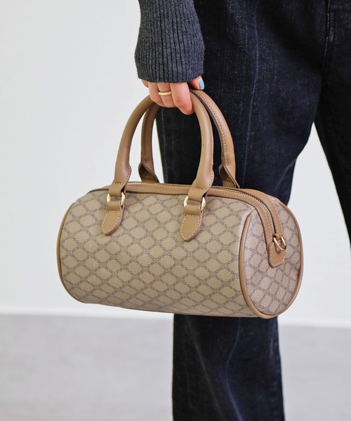 COLONY 2139（コロニートゥーワンスリーナイン）の「モノグラムドラムバッグ（ドラムバッグ・レディース・ベージュ/ブラウン/アイボリー・FREE）」の3枚目の写真