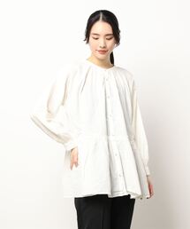 Samansa Mos2 | 前後着2WAYウエストギャザーチュニック(シャツ/ブラウス)