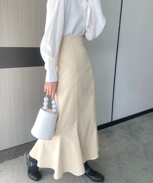 Diosfront（ディオスフロント）の「バックスリットハイウエストマキシ丈マーメイドスカート（スカート・レディース・モカ/ベージュ/ダークグリーン/ワインレッド/チャコールグレー/ラベンダー/グレイッシュベージュ・S/M/L）」の10枚目の写真