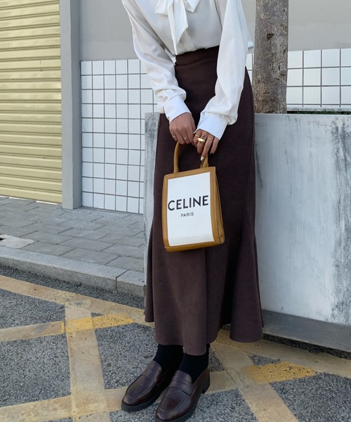 Diosfront（ディオスフロント）の「バックスリットハイウエストマキシ丈マーメイドスカート（スカート・レディース・モカ/ベージュ/ダークグリーン/ワインレッド/チャコールグレー/ラベンダー/グレイッシュベージュ・S/M/L）」の12枚目の写真