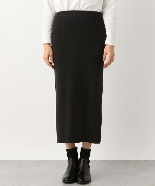LEPSIM（レプシィム）の「12ゲージリブストレートスカート　260473（スカート・レディース・ブラック/ブラウン・FREE/TALL）」の6枚目の写真