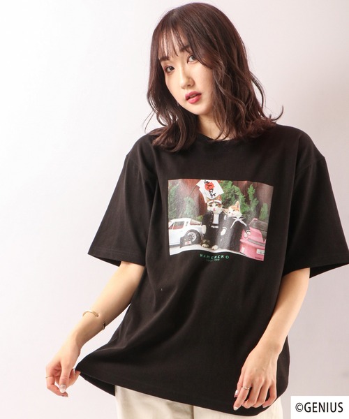 FUNALIVE(ファンアライブ)の「なめねこ フォトプリントTee(Tシャツ/カットソー・メンズ・ブルー/ホワイト系その他/ホワイト/ブラック/ブラック系その他・LL/M/L)」の16枚目の写真