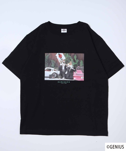 FUNALIVE(ファンアライブ)の「なめねこ フォトプリントTee(Tシャツ/カットソー・メンズ・ブルー/ホワイト系その他/ホワイト/ブラック/ブラック系その他・LL/M/L)」の12枚目の写真