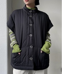 Solace | ストライプキルティング中綿ベスト(ダウンベスト)