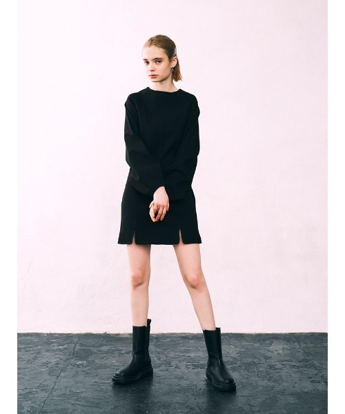 ENVYM（アンビー）の「スリットパネルポンチＯＰ（ワンピース・レディース・ブラック/グレー・FREE）」の8枚目の写真