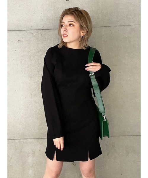 ENVYM（アンビー）の「スリットパネルポンチＯＰ（ワンピース・レディース・ブラック/グレー・FREE）」の5枚目の写真