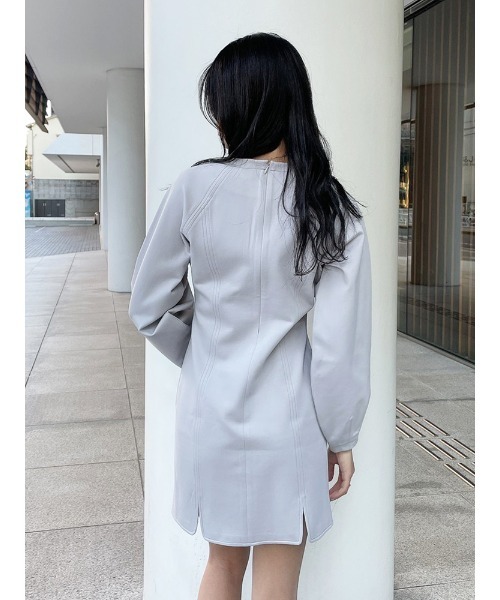 ENVYM（アンビー）の「スリットパネルポンチＯＰ（ワンピース・レディース・ブラック/グレー・FREE）」の10枚目の写真