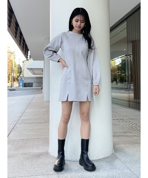 ENVYM（アンビー）の「スリットパネルポンチＯＰ（ワンピース・レディース・ブラック/グレー・FREE）」の12枚目の写真