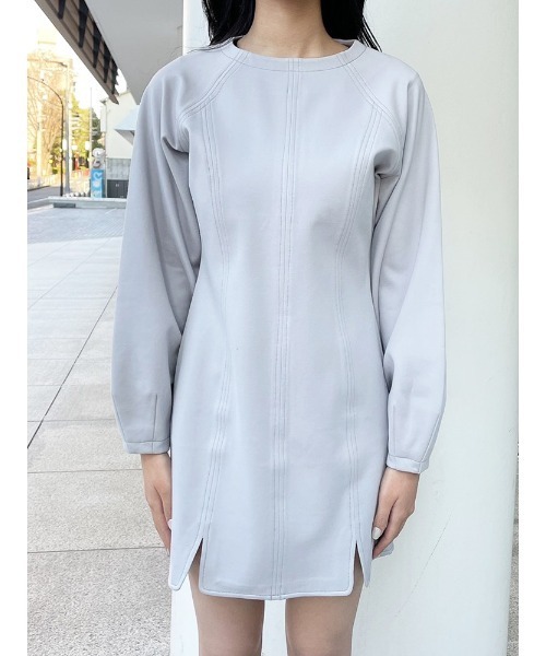 ENVYM（アンビー）の「スリットパネルポンチＯＰ（ワンピース・レディース・ブラック/グレー・FREE）」の9枚目の写真