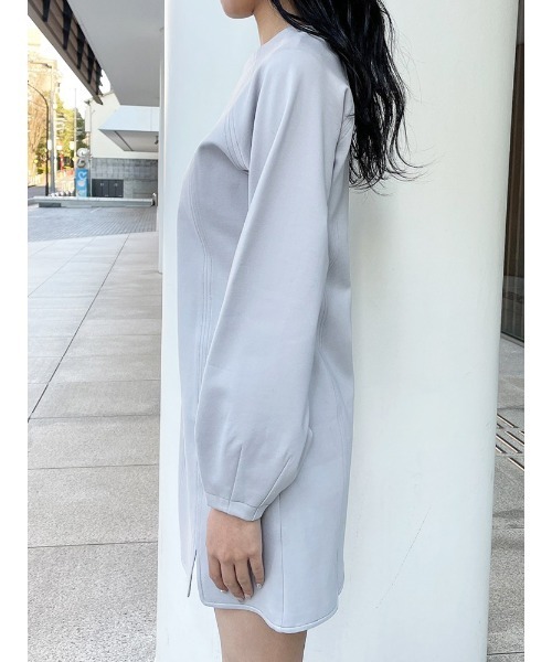 ENVYM（アンビー）の「スリットパネルポンチＯＰ（ワンピース・レディース・ブラック/グレー・FREE）」の6枚目の写真