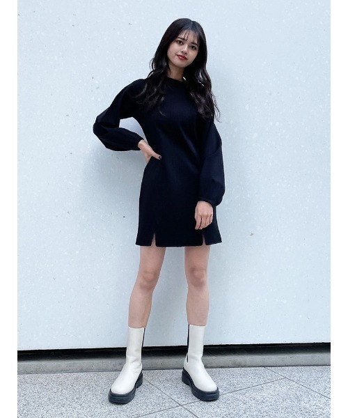 ENVYM（アンビー）の「スリットパネルポンチＯＰ（ワンピース・レディース・ブラック/グレー・FREE）」の20枚目の写真