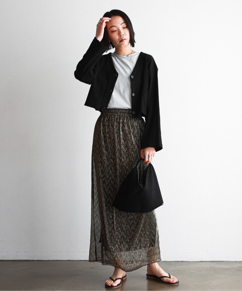 feepur(フェピュール)の「グリッターシアータイトスカート(スカート・レディース・ブラック/ベージュ/ブルー・SMALL/MEDIUM)」の9枚目の写真