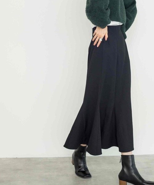 w closet(ダブルクローゼット)の「ハイウエストマーメイドスカート(スカート・レディース・ブラック/アイボリー/ダークブラウン系1・FREE)」の19枚目の写真