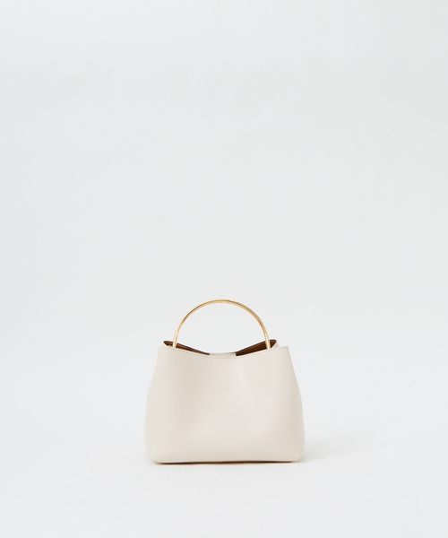 VIOLAd'ORO（ヴィオラドーロ）の「【VIOLAd’ORO】SYDNEY（ハンドバッグ・レディース・オフホワイト/チャコールグレー・フリー）」の4枚目の写真