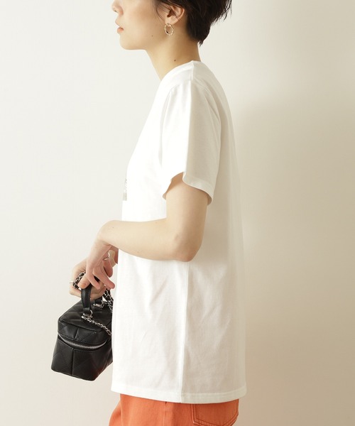 N.(N. Natural Beauty Basic)(エヌエヌナチュラルビューティーベーシック)の「◆フォトTシャツ(Tシャツ/カットソー・レディース・オフホワイト/ベージュ・MEDIUM)」の6枚目の写真