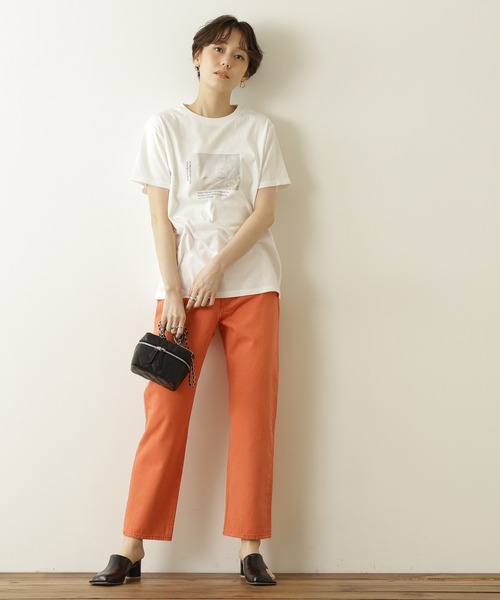 N.(N. Natural Beauty Basic)(エヌエヌナチュラルビューティーベーシック)の「◆フォトTシャツ(Tシャツ/カットソー・レディース・オフホワイト/ベージュ・MEDIUM)」の8枚目の写真