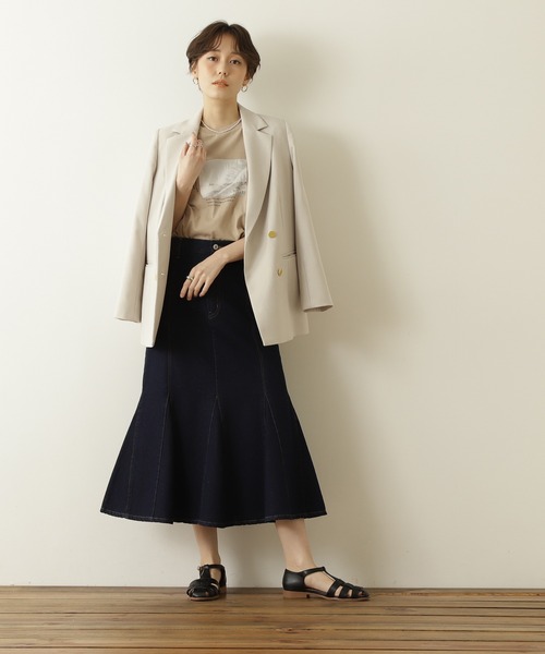 N.(N. Natural Beauty Basic)(エヌエヌナチュラルビューティーベーシック)の「◆フォトTシャツ(Tシャツ/カットソー・レディース・オフホワイト/ベージュ・MEDIUM)」の9枚目の写真