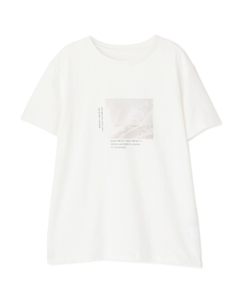 N.(N. Natural Beauty Basic)(エヌエヌナチュラルビューティーベーシック)の「◆フォトTシャツ(Tシャツ/カットソー・レディース・オフホワイト/ベージュ・MEDIUM)」の13枚目の写真